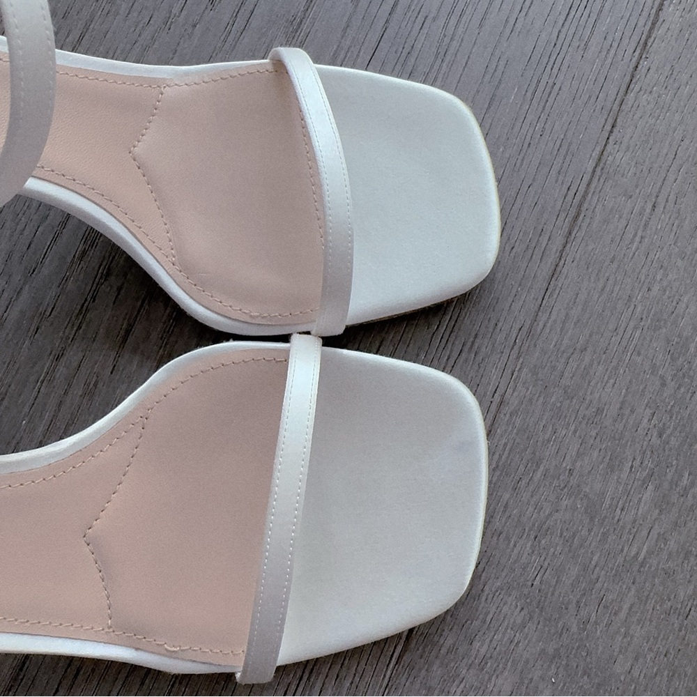 Miu Miu Silver White Heeled Sandals - Picture 2 of 7